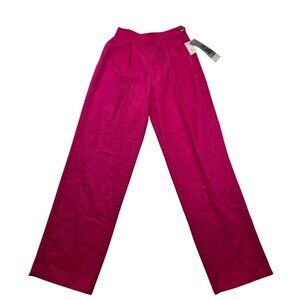 Vintage Lucia Pleated Trousers Pants 10 Pink Deadstock USA Retro 90s Feminine